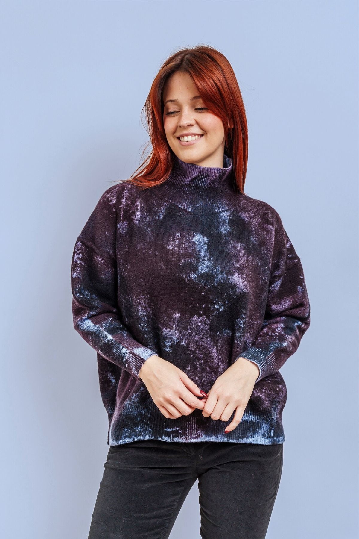 LUPETTO SFUMATO blu, prugna e azzurro