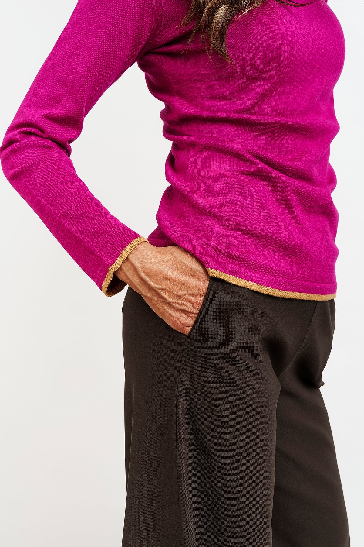 PANTALONE MUST HAVE marrone scuro