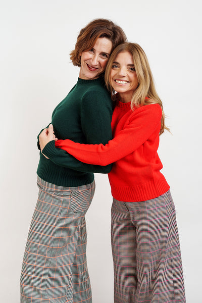 JOLLY CREW NECK IN MERINO WOOL - forest green