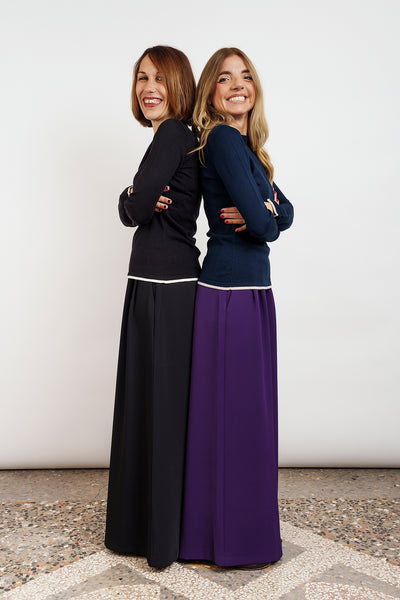 WIDE TROUSERS - black