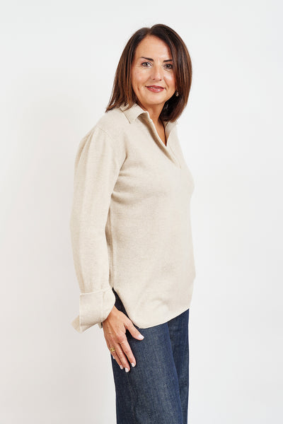POLO IN CASHMERE beige