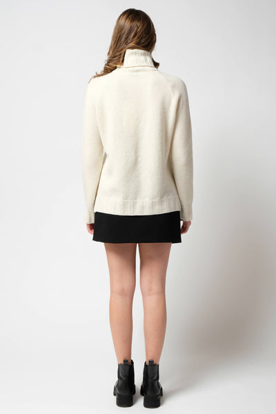 MAGLIA TETI DOLCEVITA AVORIO in ecocashmere