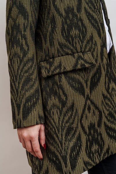 CAPPOTTINO AMELIE jacquard nero e verde