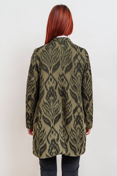 CAPPOTTINO AMELIE jacquard nero e verde