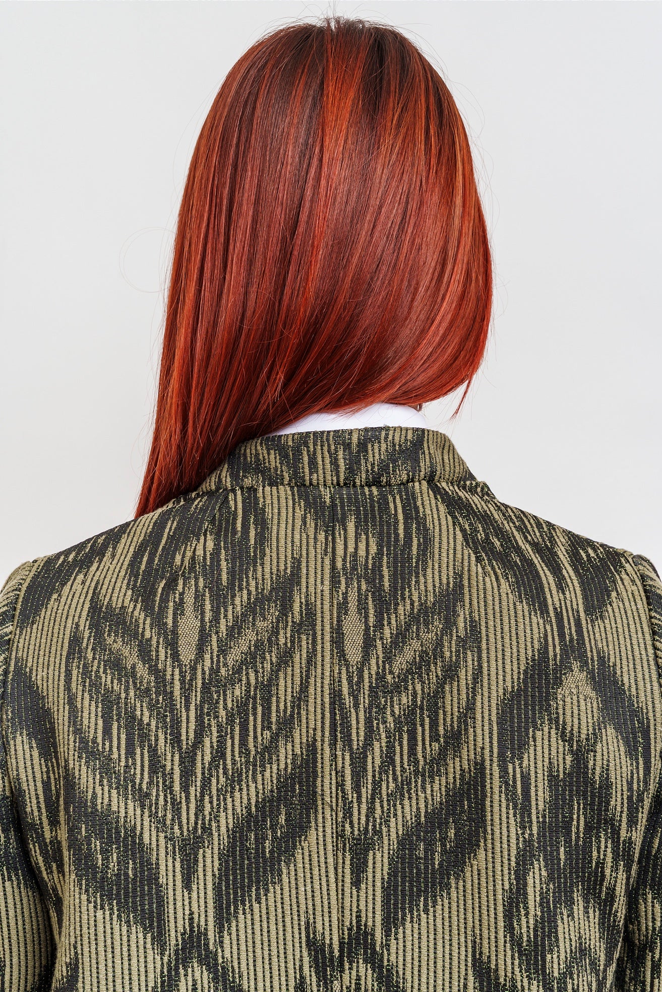 CAPPOTTINO AMELIE jacquard nero e verde