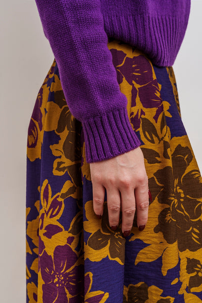 MERINO WOOL CREW NECK - purple