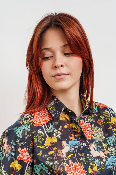 OVERSIZED UNICORN-patterned SHIRT