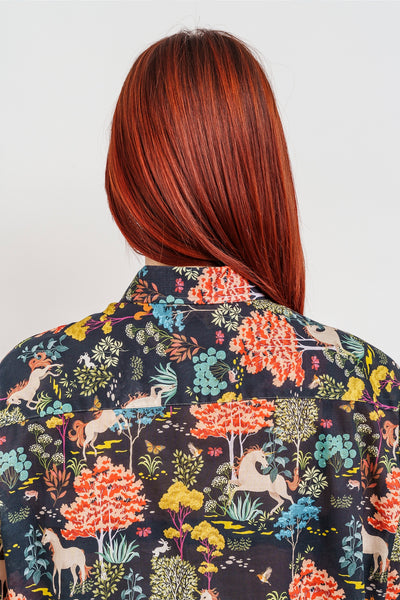 OVERSIZED UNICORN-patterned SHIRT