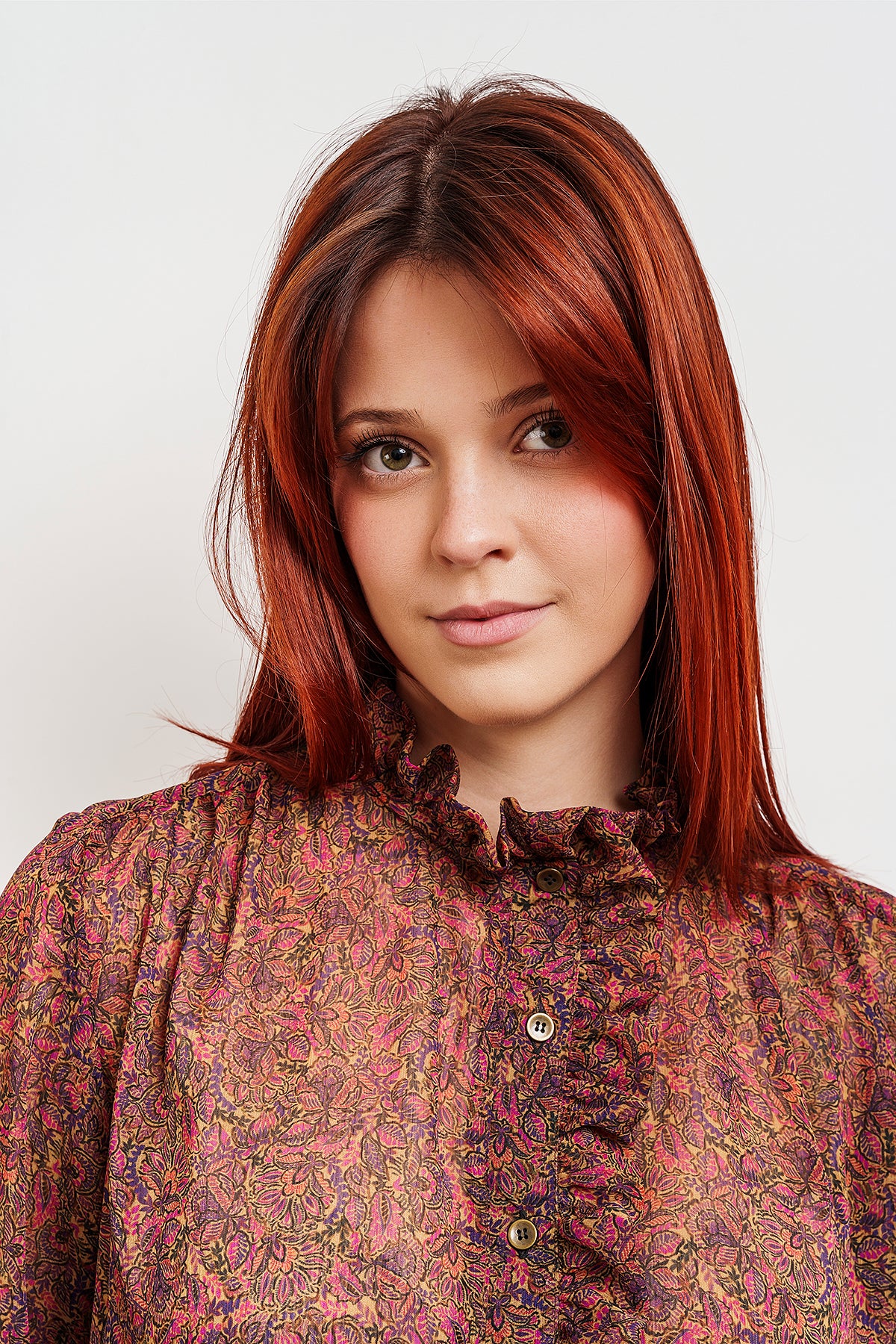 LILIA BLOUSE with micro floral pattern