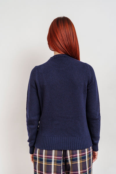 MERINO WOOL CREW NECK - blue