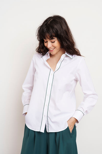 Green PIPING SHIRT