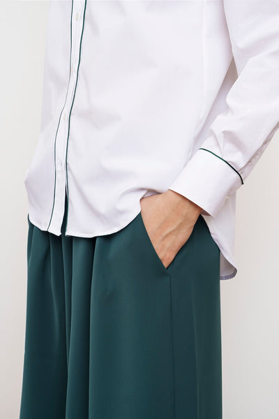 Green PIPING SHIRT