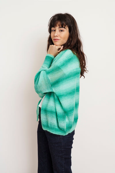 NUVOLA CARDIGAN - shaded green