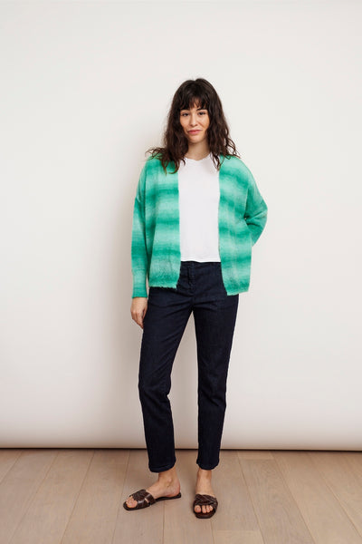 NUVOLA CARDIGAN - shaded green