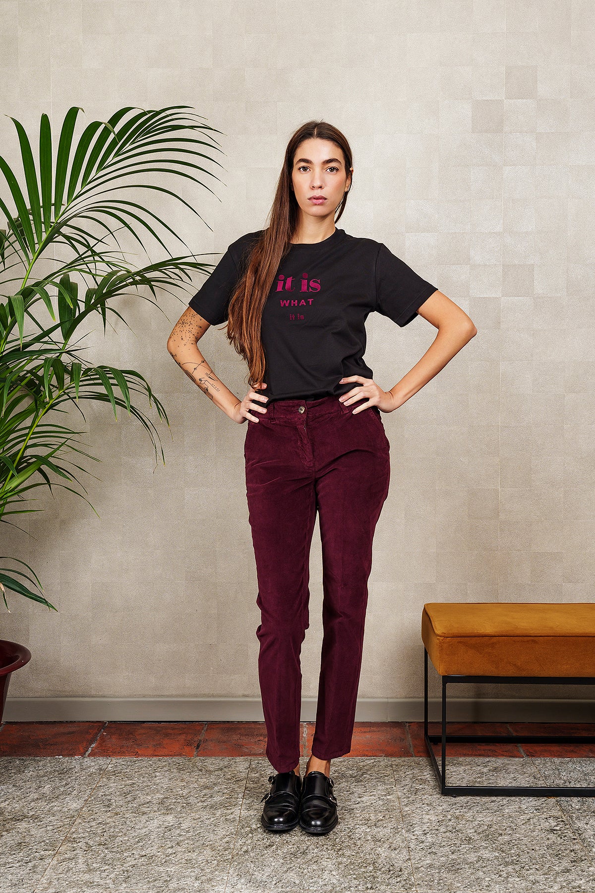 PANTALONE CALLIOPE bordeaux