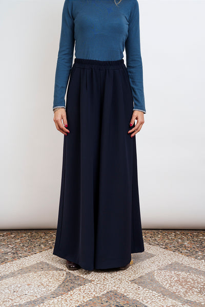 WIDE TROUSERS - eggplant