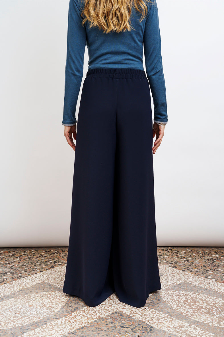 WIDE TROUSERS - eggplant