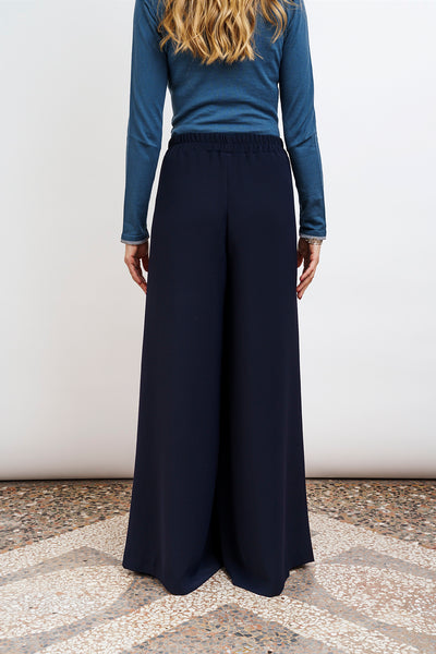 WIDE TROUSERS - eggplant
