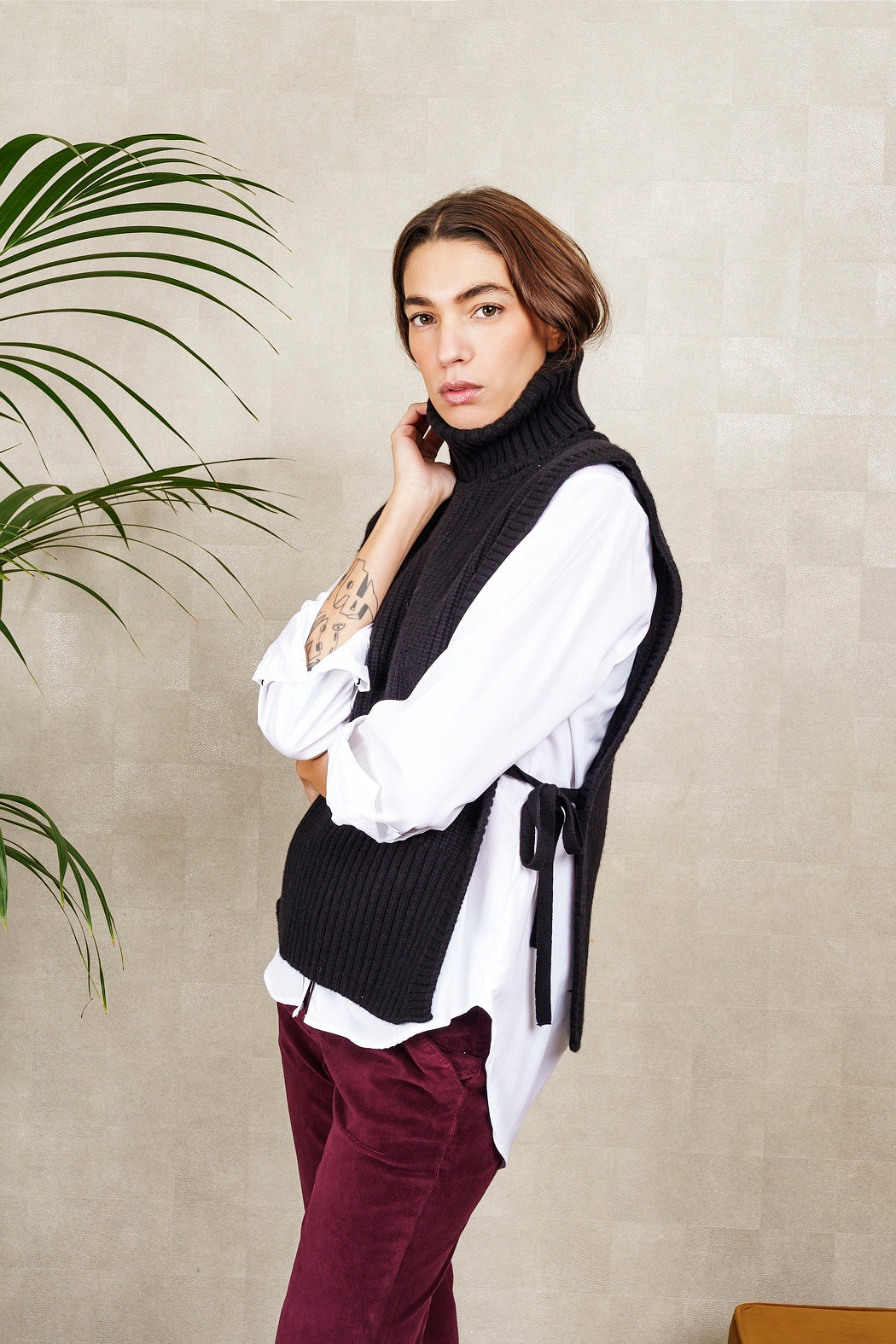 DAVANTINO DOLCEVITA in lana e cashmere nero