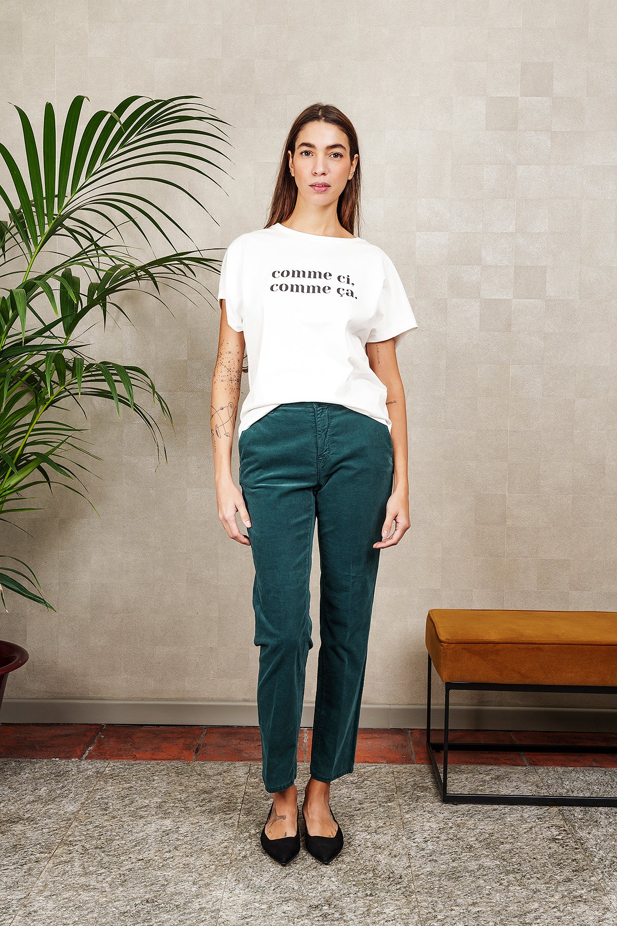 T-SHIRT COMME CI COMME ÇA panna