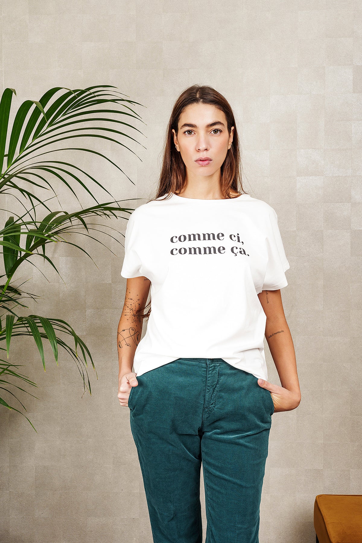 T-SHIRT COMME CI COMME ÇA panna