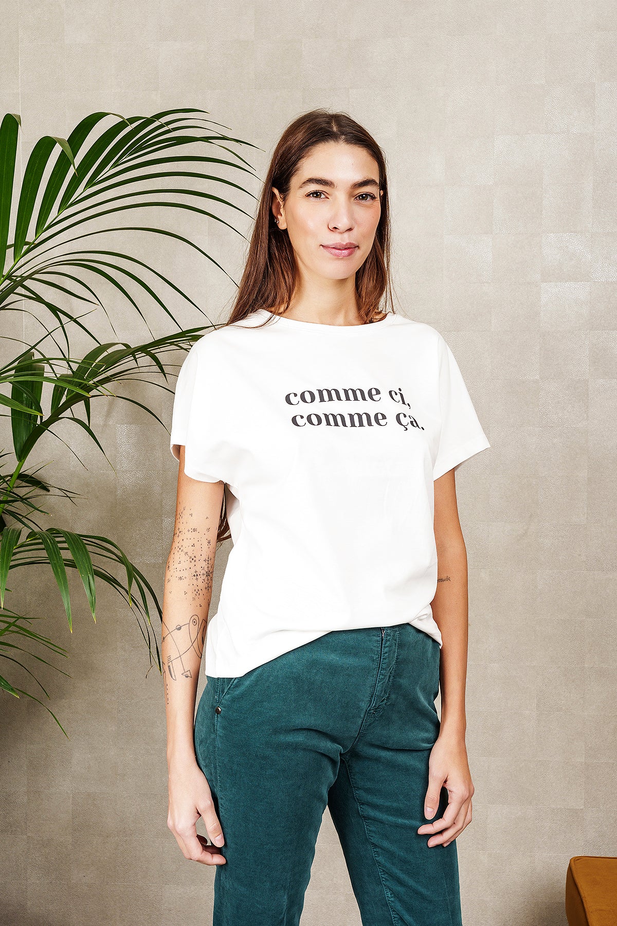 T-SHIRT COMME CI COMME ÇA panna