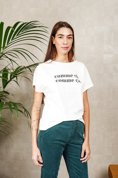T-SHIRT COMME CI COMME ÇA panna
