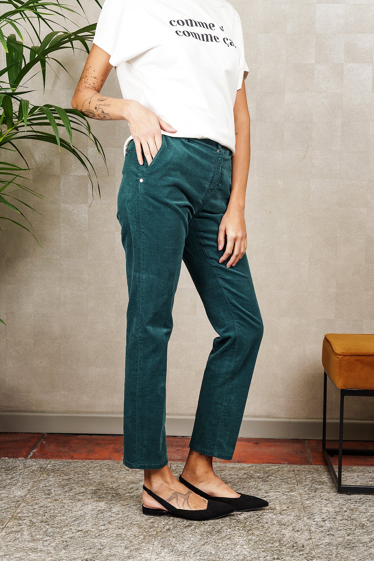 PANTALONE CALLIOPE petrolio