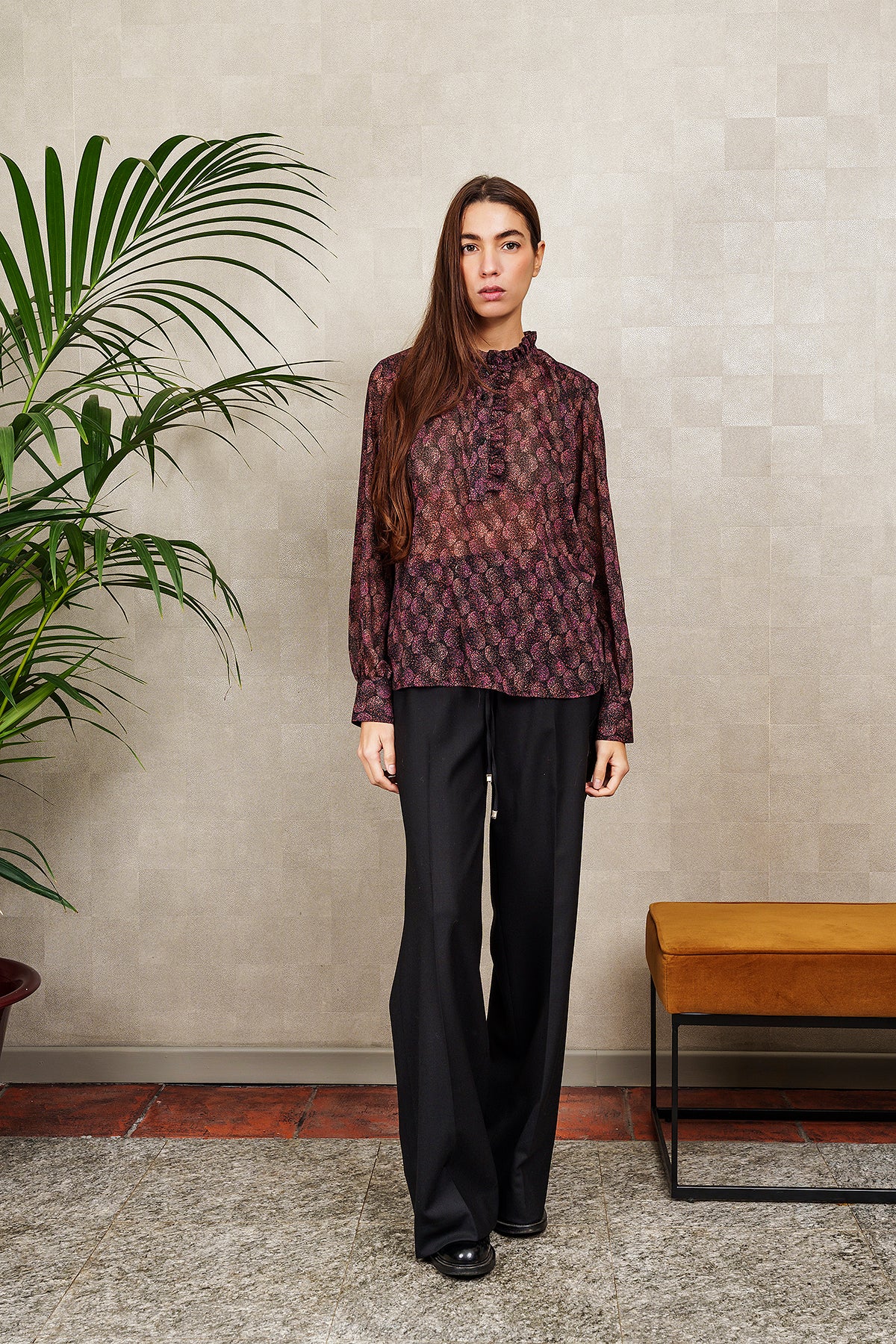 BLUSA LILIA nera fantasia