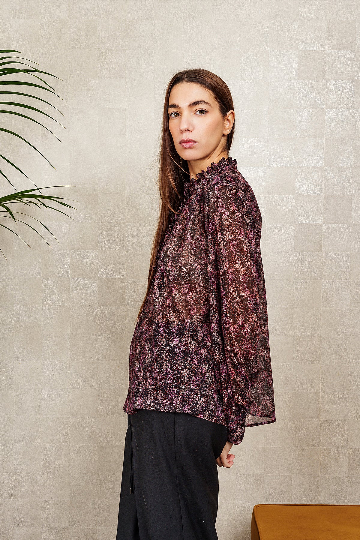 BLUSA LILIA nera fantasia