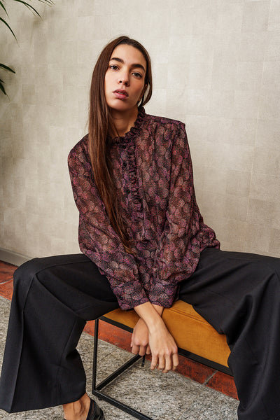 BLUSA LILIA nera fantasia
