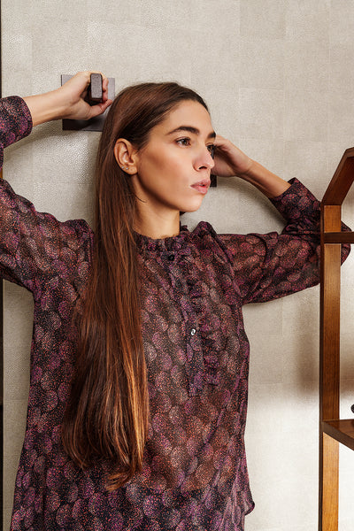 BLUSA LILIA nera fantasia