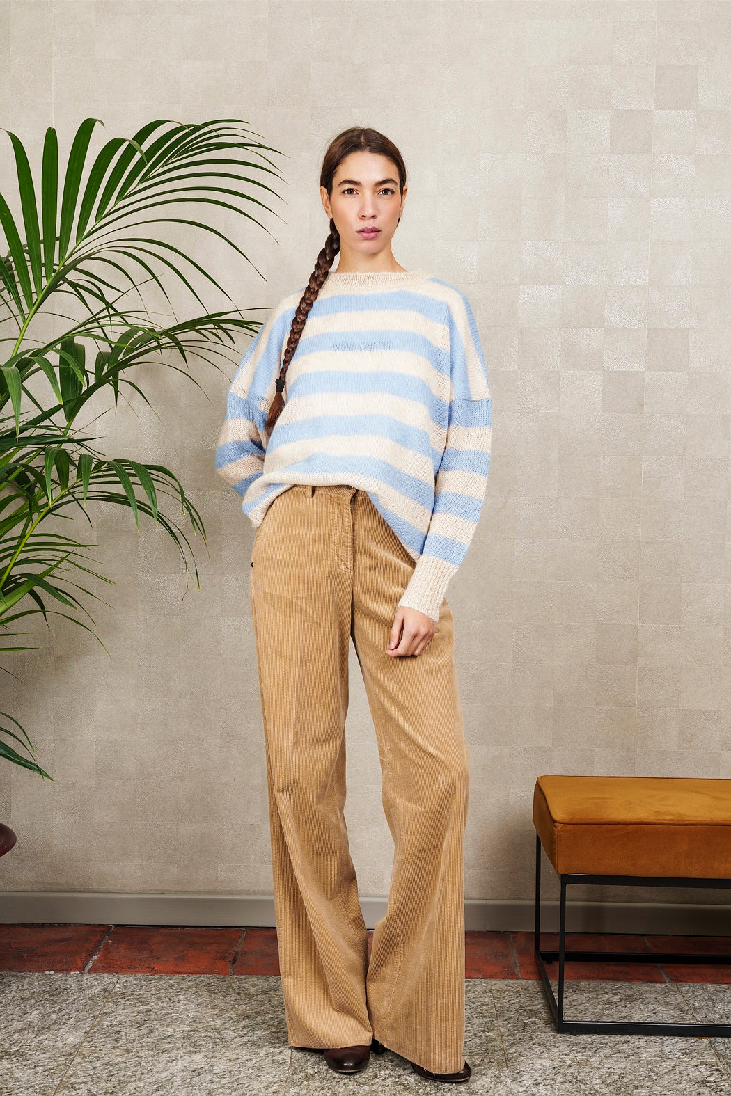 PULL NEW NUVOLA A RIGHE beige e azzurre