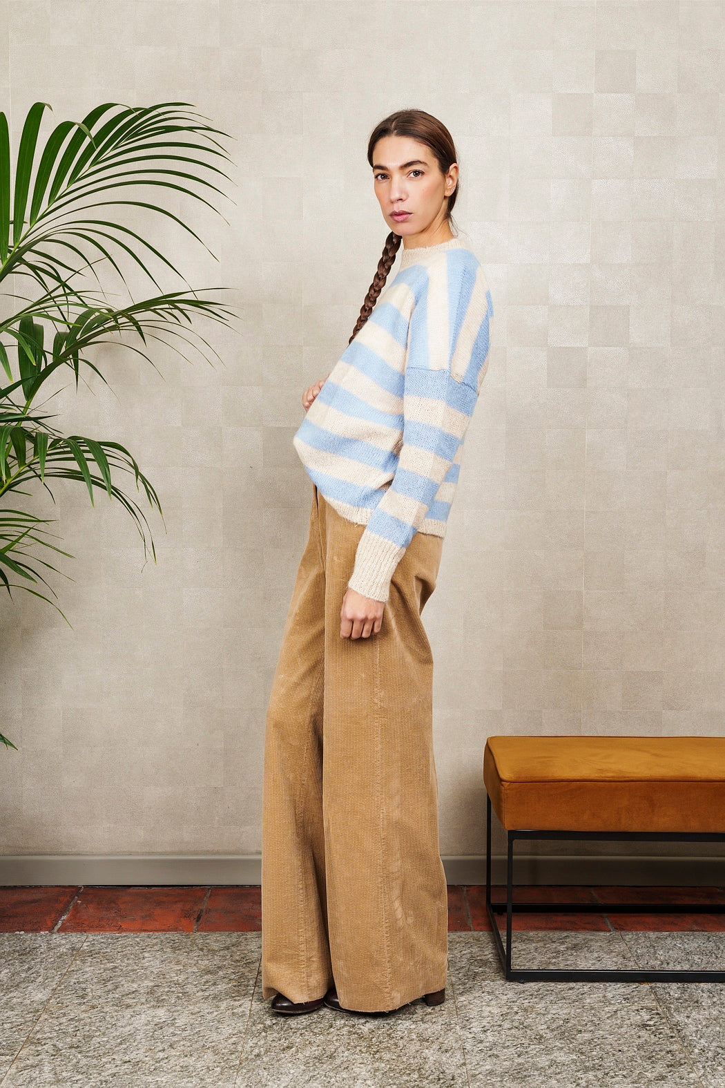 PULL NEW NUVOLA A RIGHE beige e azzurre