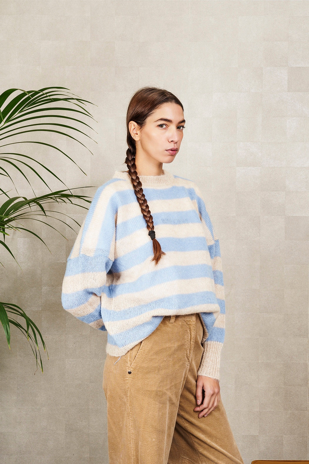 PULL NEW NUVOLA A RIGHE beige e azzurre