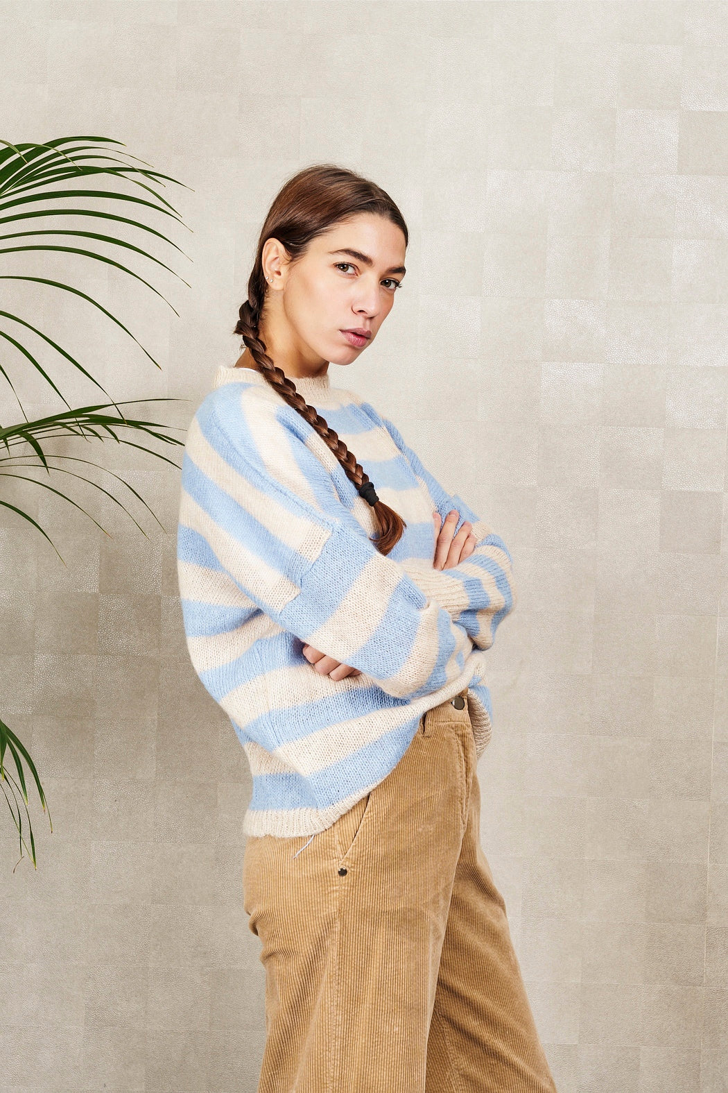 PULL NEW NUVOLA A RIGHE beige e azzurre