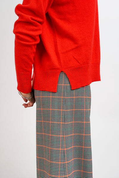 MATILDA CREW NECK in 100% cashmere pumpkin