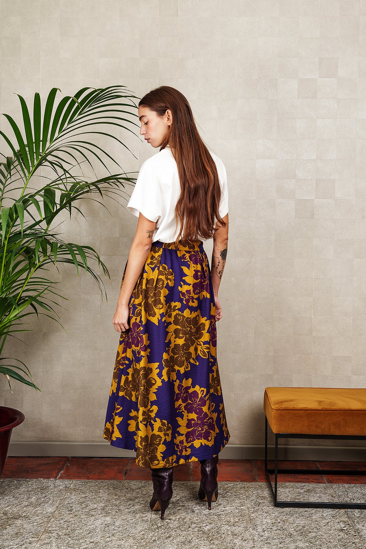 TATI LONG FLORAL SKIRT