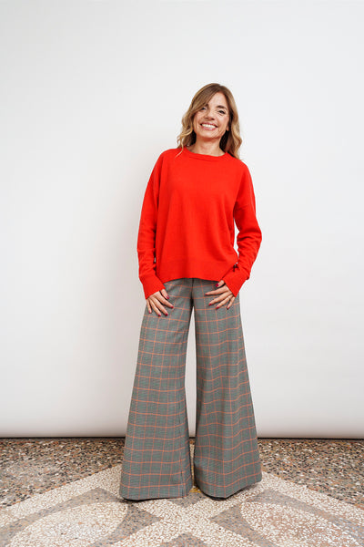 MATILDA CREW NECK in 100% cashmere pumpkin
