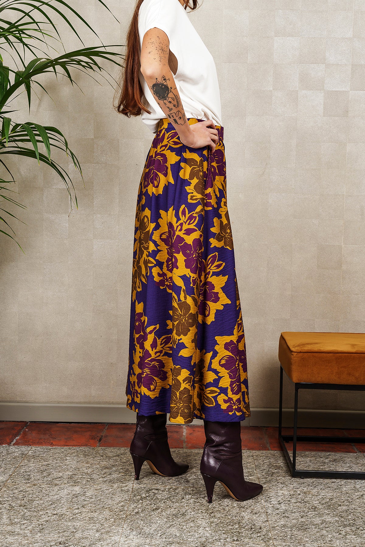 TATI LONG FLORAL SKIRT