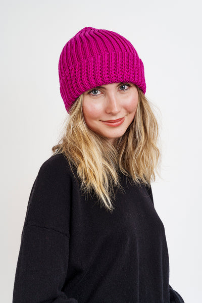 Fuchsia RIBBED HAT