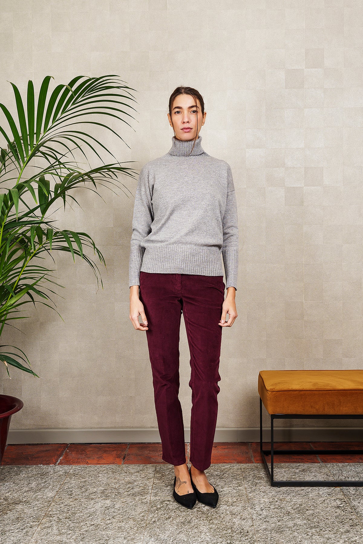 DOLCEVITA ANTIOPE grigio melange, lana e cashmere