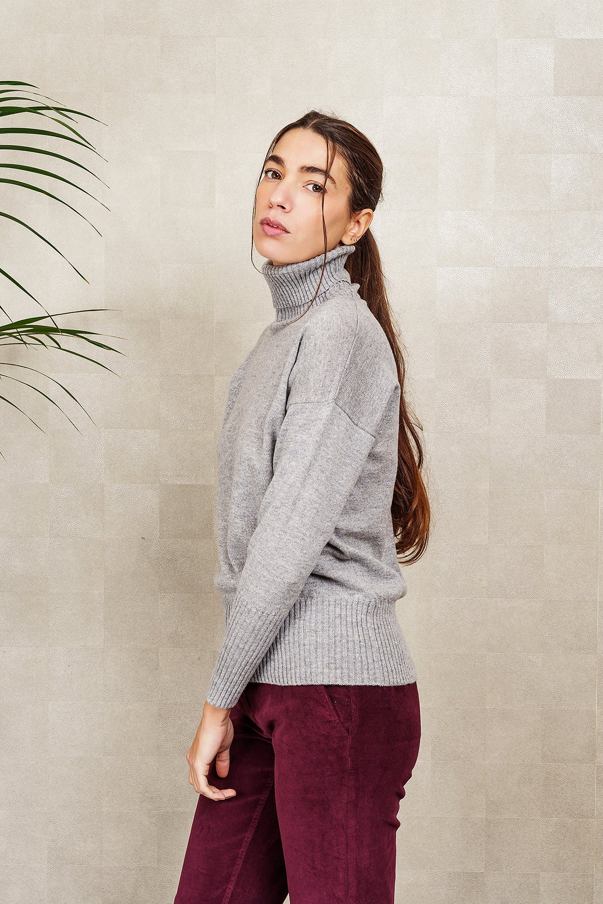 DOLCEVITA ANTIOPE grigio melange, lana e cashmere