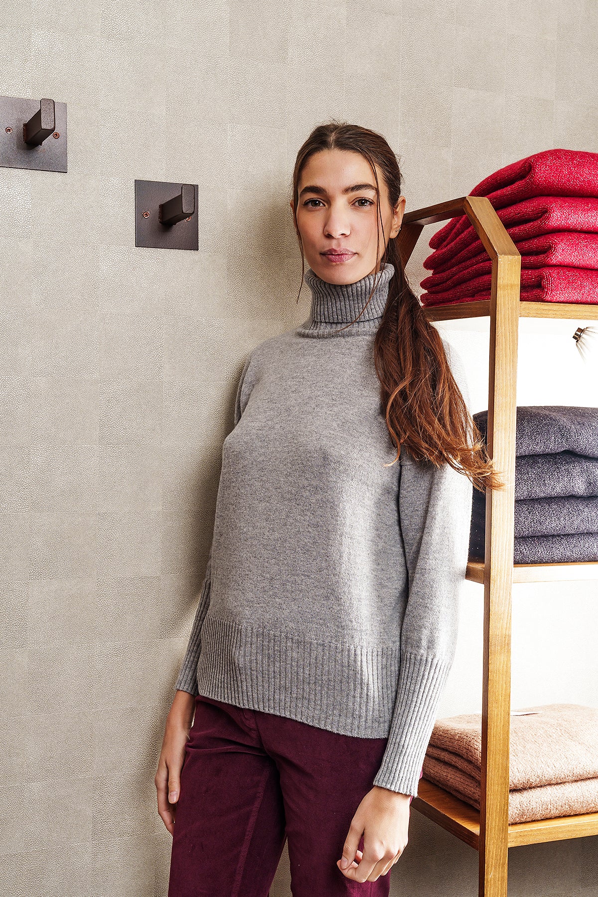 DOLCEVITA ANTIOPE grigio melange, lana e cashmere