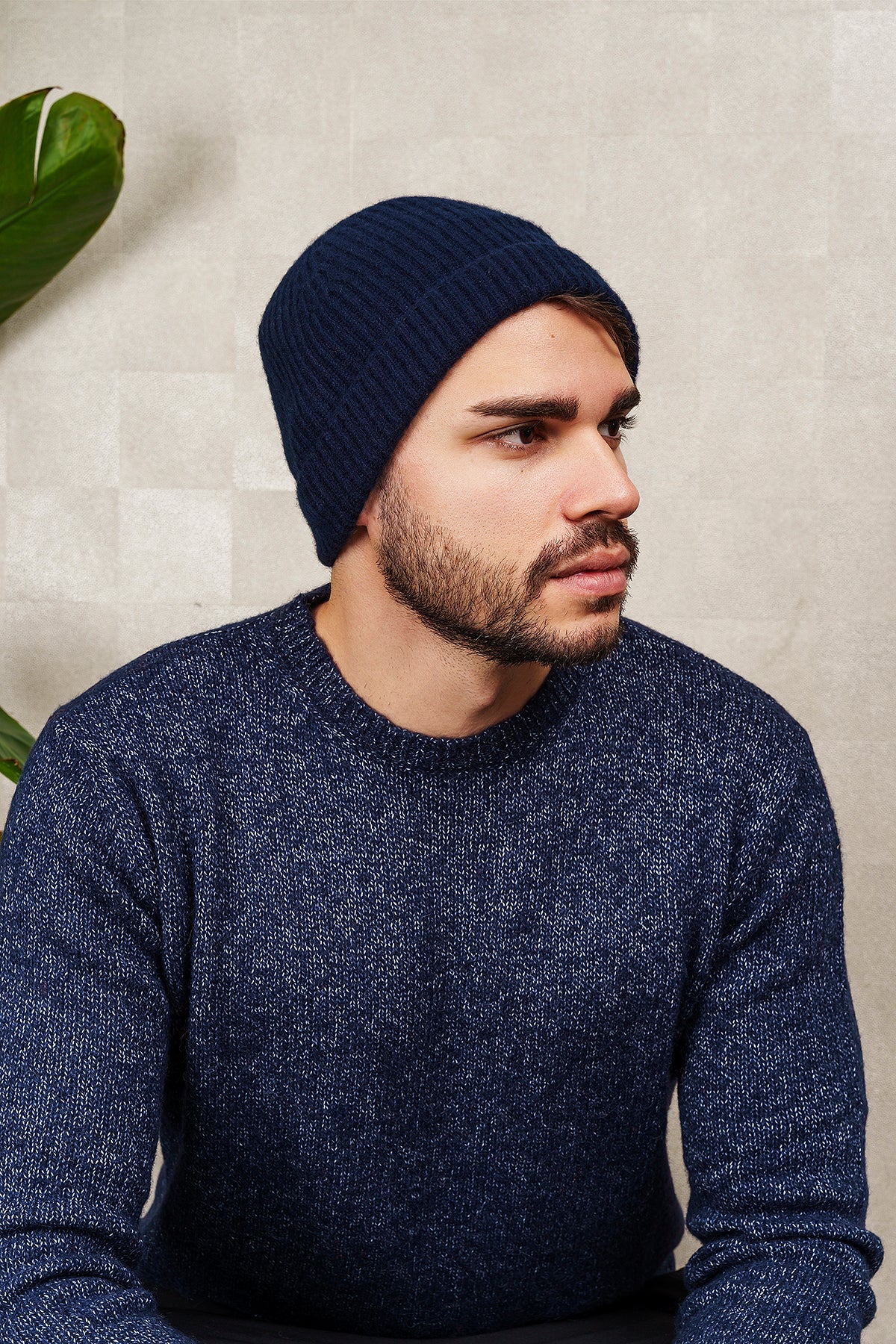 Berretto a coste in cashmere - unisex