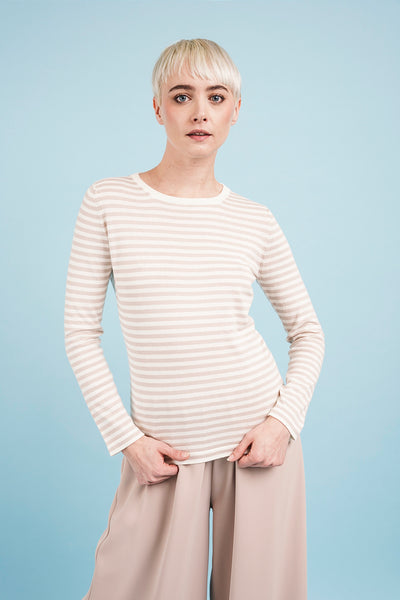 MAGLIA NEW SOLARIA - Avorio e beige