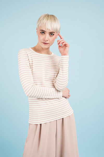 MAGLIA NEW SOLARIA - Avorio e beige