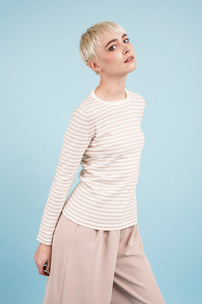 NEW SOLARIA SWEATER - Ivory and beige