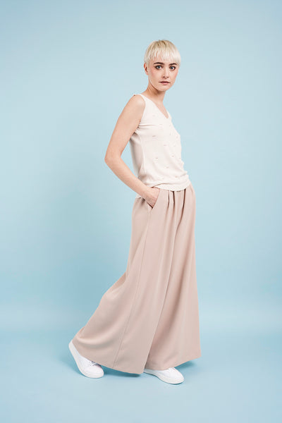WIDE TROUSERS sand