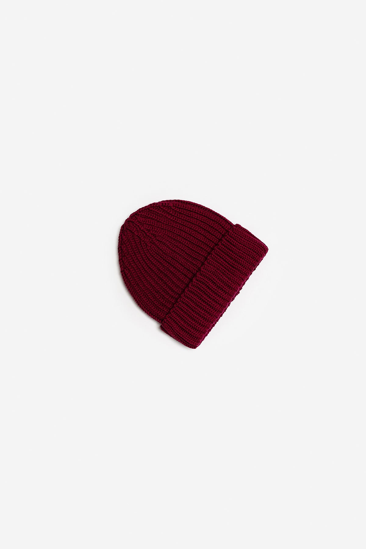 Burgundy RIBBED HAT